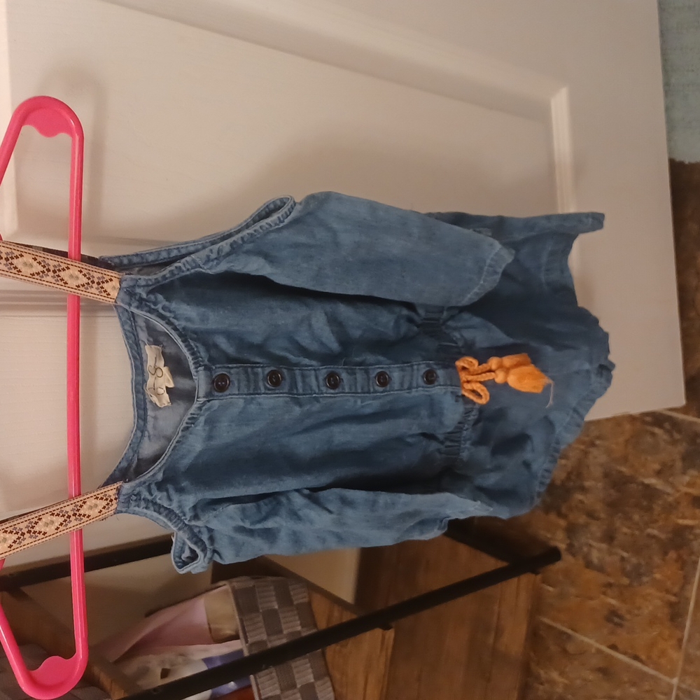 Toddler Size 4 Jessica  Simpson Blue Jean Romper